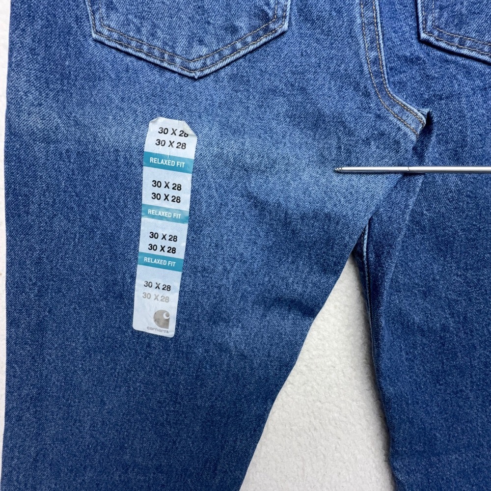 Carhartt Relaxed Fit Tapered Leg Jeans Mens 30x28 B17 DST Darkstone NWT NOS - Picture 8 of 8